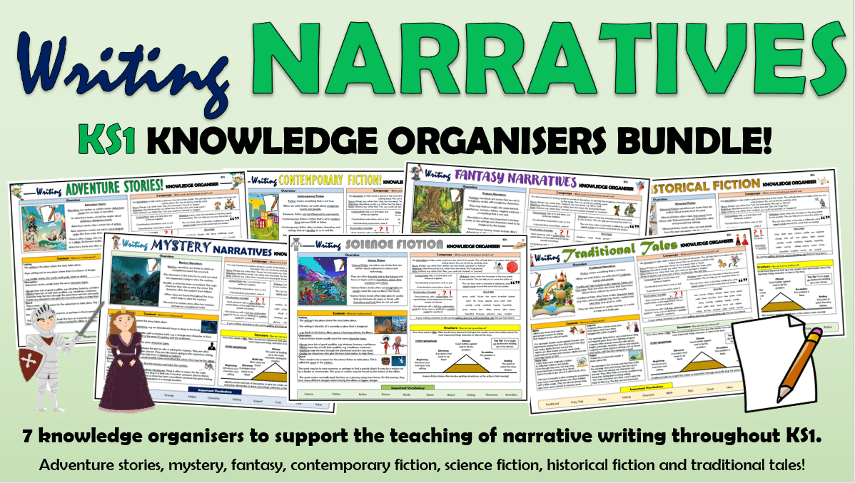 Writing Narratives KS1 Knowledge Organisers Bundle! Teaching Resources