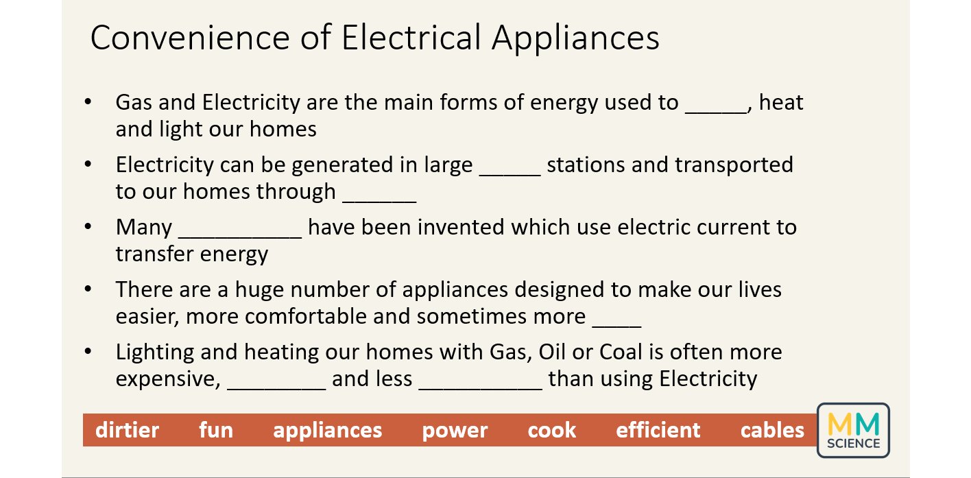 GCSE Energy Electrical Appliances Teaching Pack Teaching Resources