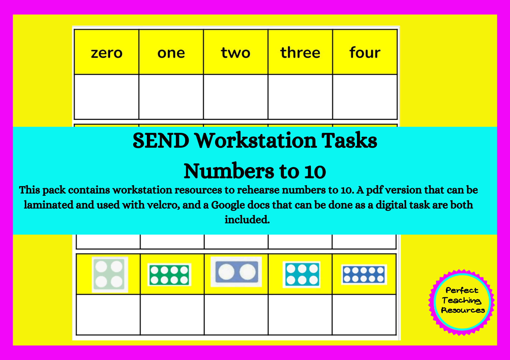 SEND Workstation Tasks Numbers to 10 Teaching Resources