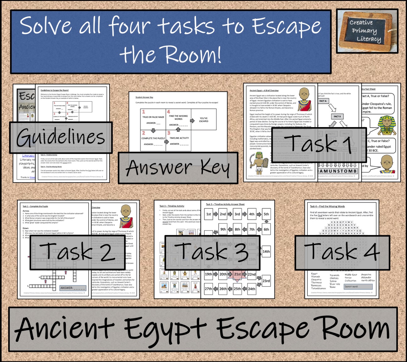 Ancient Egypt Escape Room Activity Teaching Resources