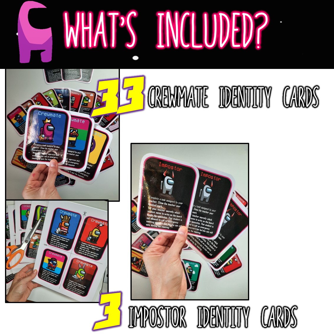 Among US Identification CardsGamify Your Classroom