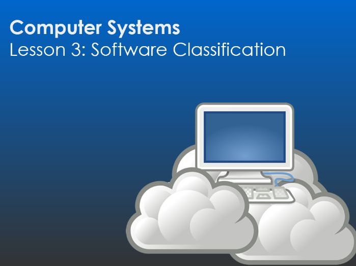 Topic Computer Systems, Lesson 3 Software Classification Teaching
