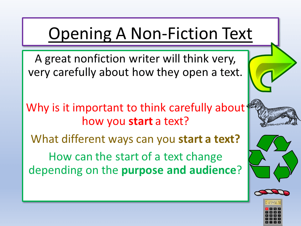 KS3 English Opening Nonfiction Texts Teaching Resources