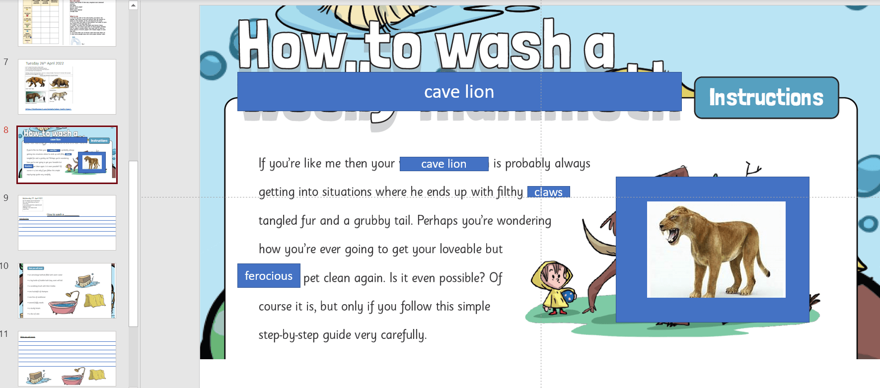 How to Wash a Woolly Mammoth Instructions Weekly Planning and Resources