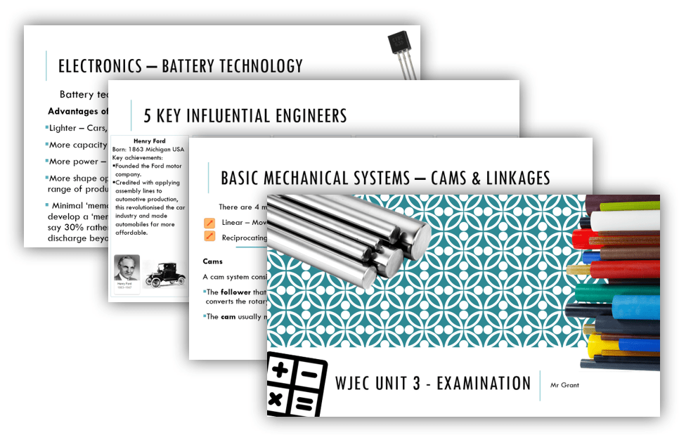 WJEC Engineering Unit 3 Exam resources. Teaching Resources