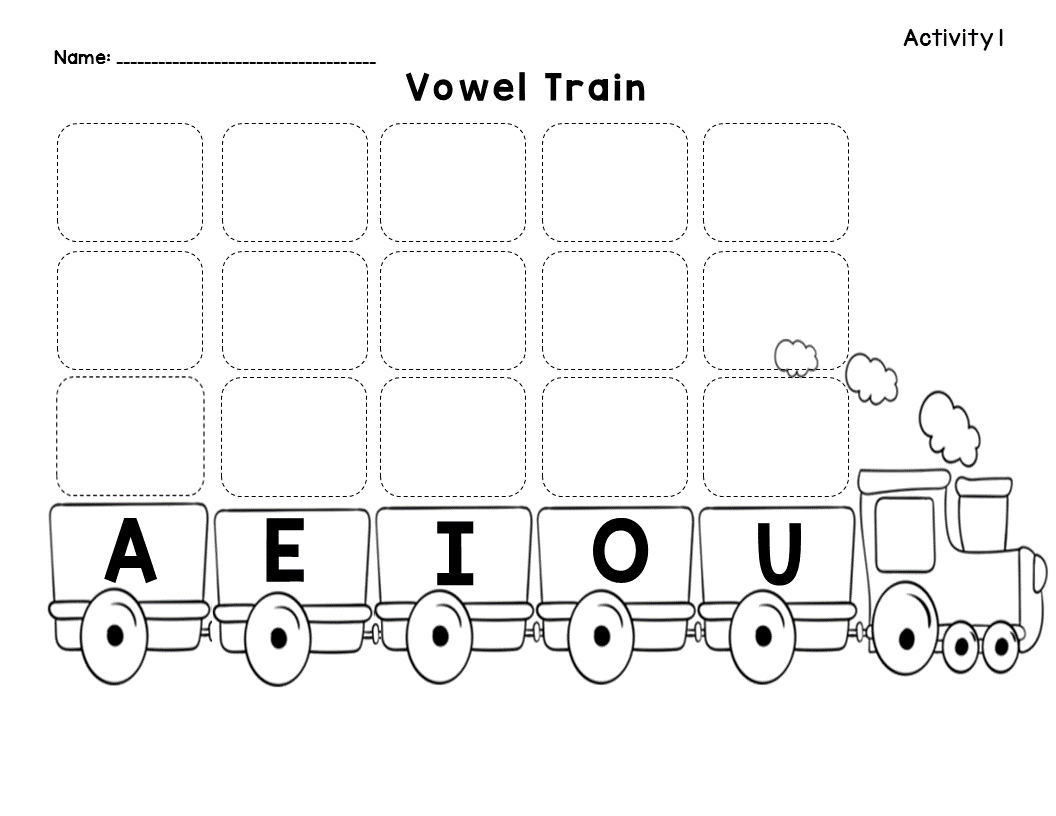 Short Vowel Train Worksheet Teaching Resources