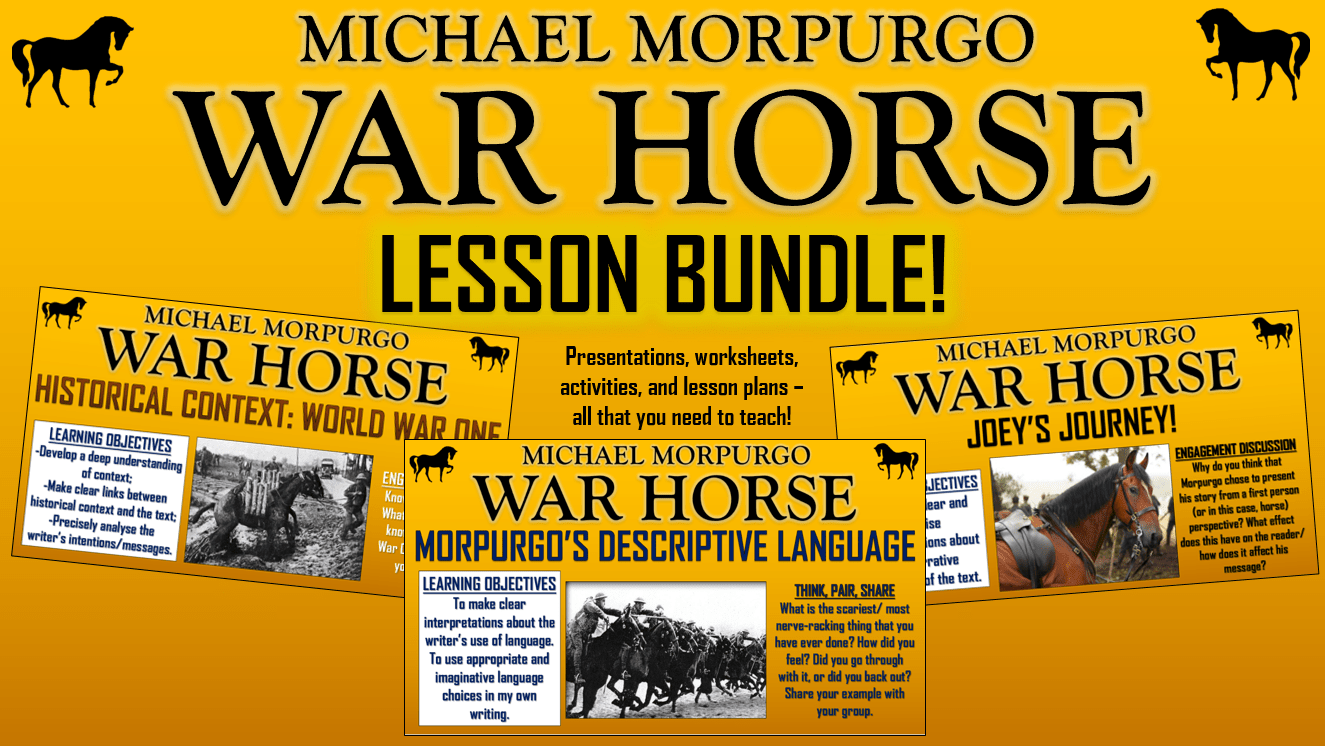War Horse Lesson Bundle! Teaching Resources