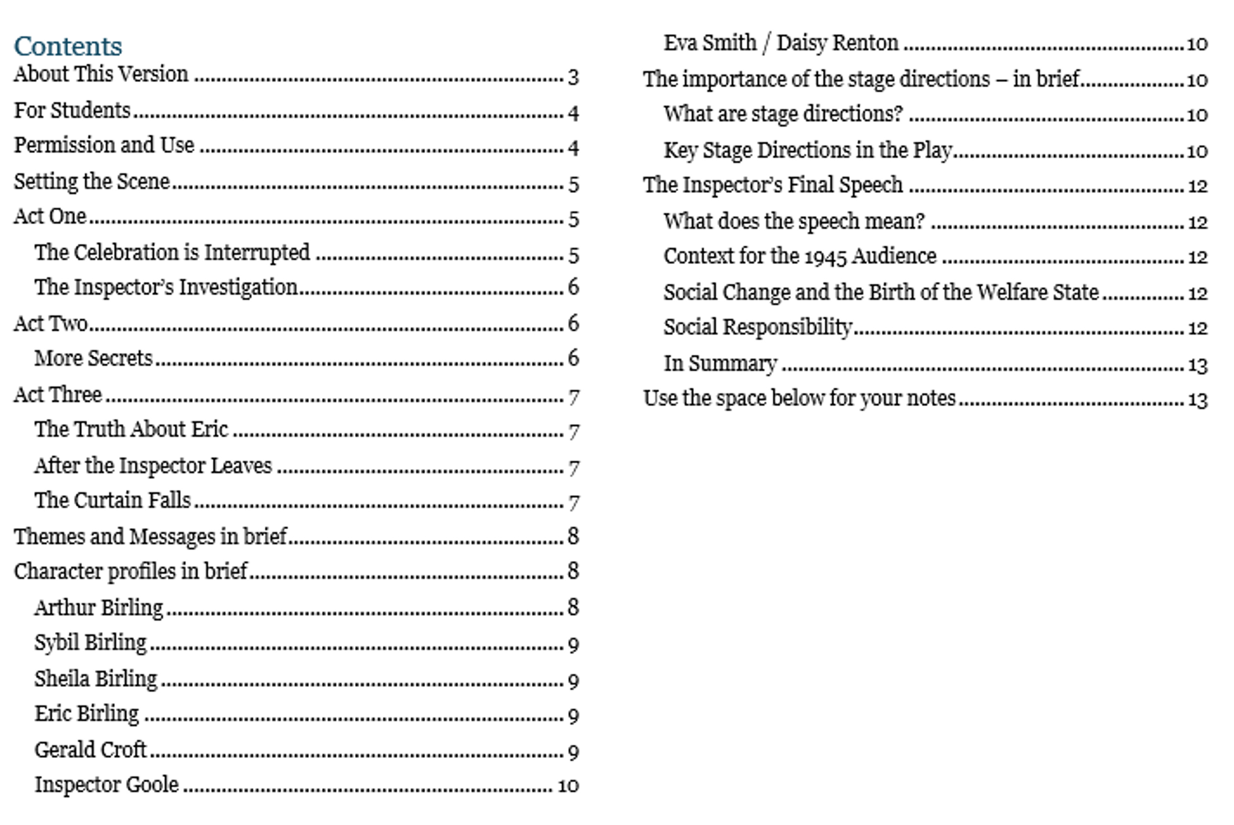 SAMPLE RESOURCE An Inspector Calls What Really Happened That Night