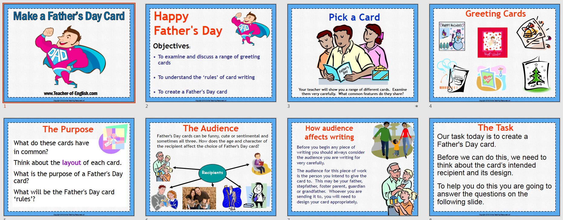 Make a Father's Day Card KS2 MiniUnit Teaching Resources