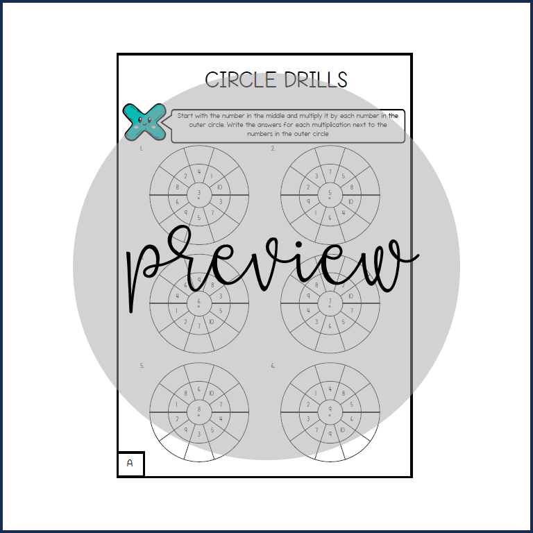 Circle Drills Master Times Tables, Multiplication & Decimals Easily