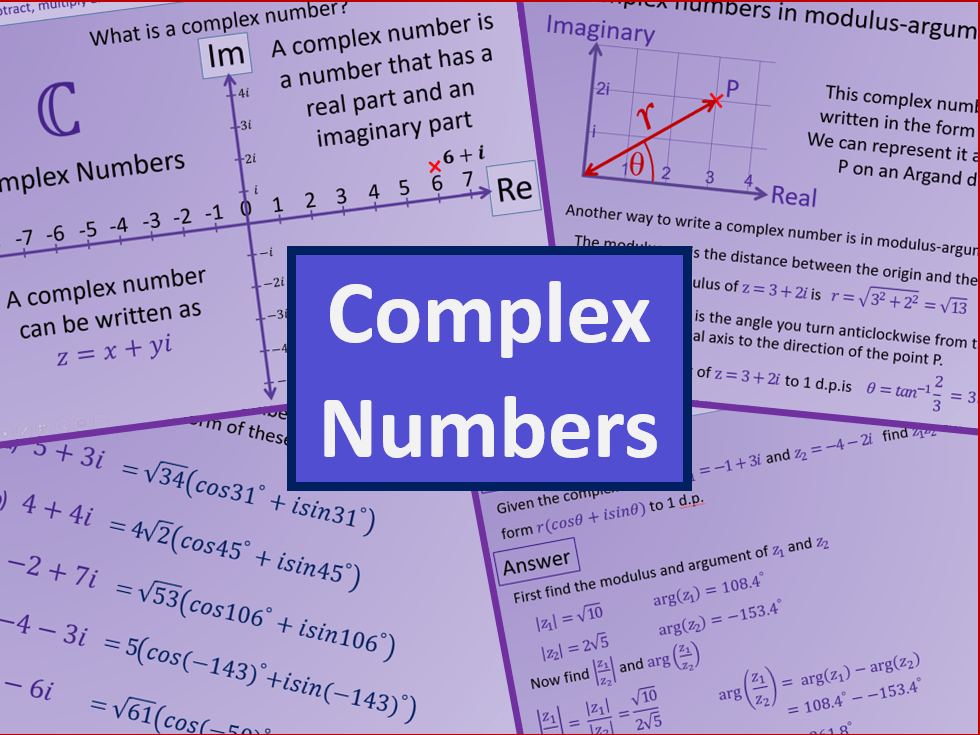 Complex numbers AS level Further Mathematics Teaching Resources