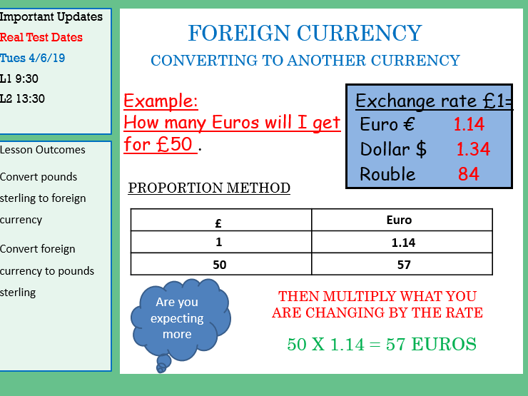 GCSE Maths/Functional SkillsCurrency Conversion BUNDLE Teaching Resources