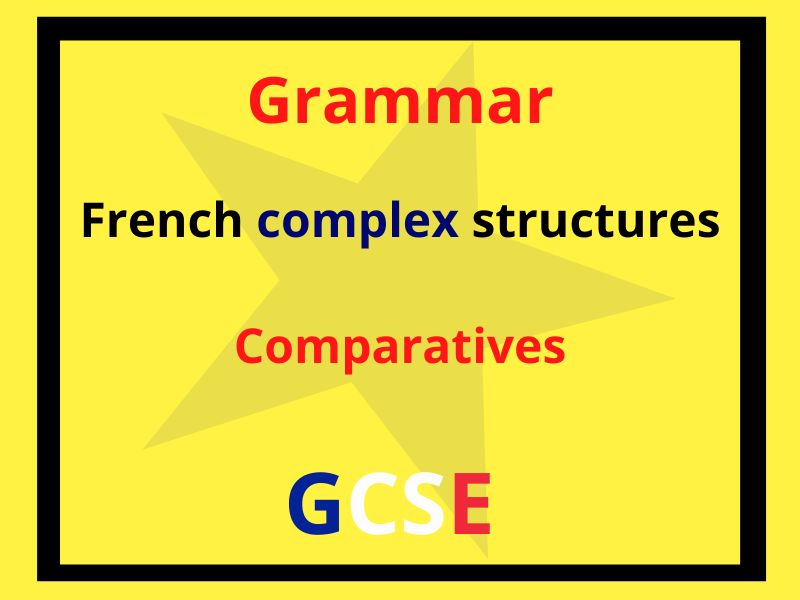 French comparatives worksheet Teaching Resources