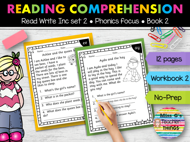RWI Reading Comprehension (Book 2) for set 2 sounds Teaching Resources