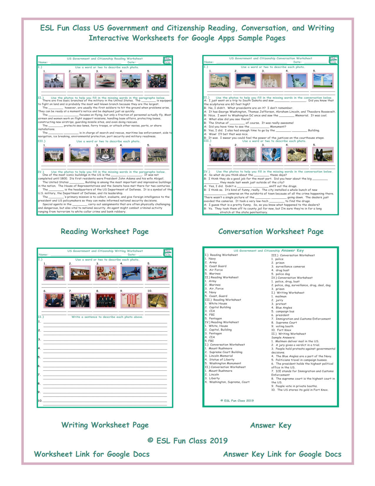 US Government and Citizenship ReadConverseWrite Interactive