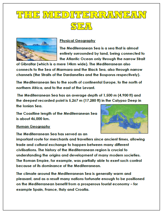 Europe Physical and Human Geography (People and Places) Teaching