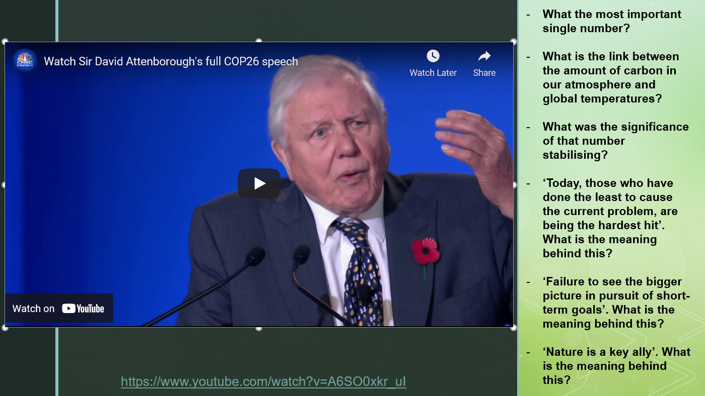 Climate Change & COP 26 Unit Geography KS3 Teaching Resources