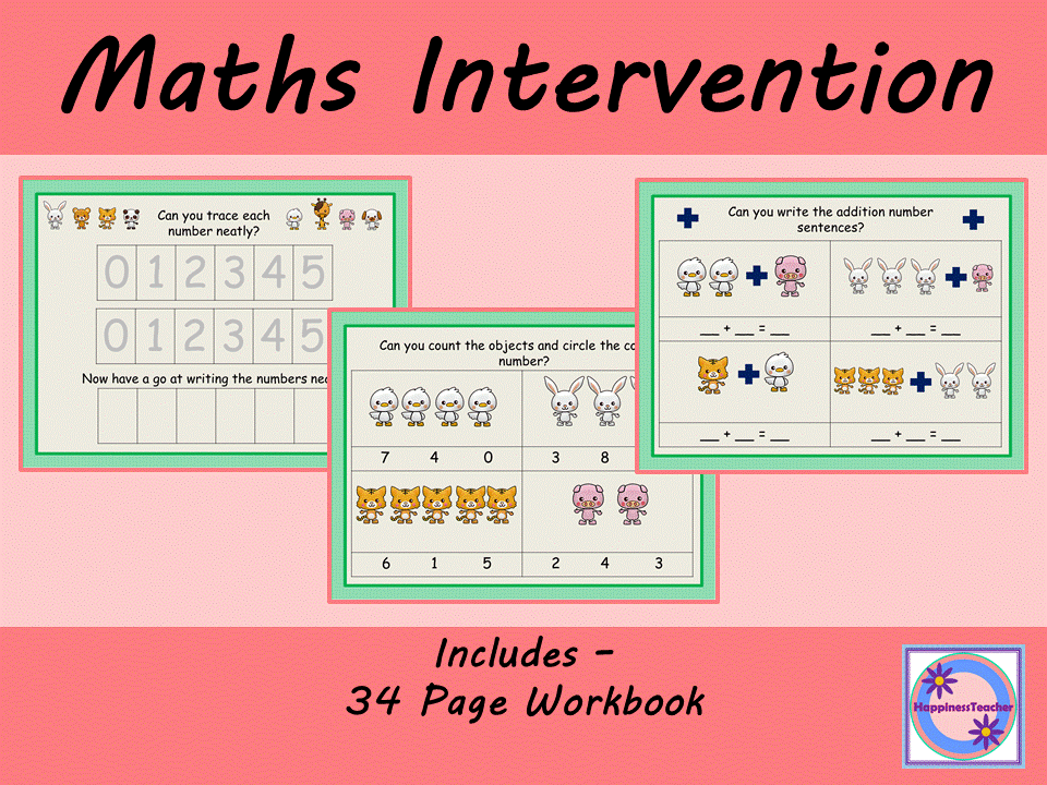 Maths Intervention and Teen Numbers Lesson Bundle Teaching Resources