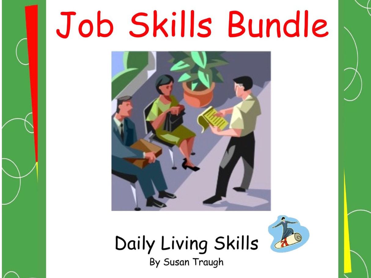 Job Skills Bundle Daily Living Skills Teaching Resources