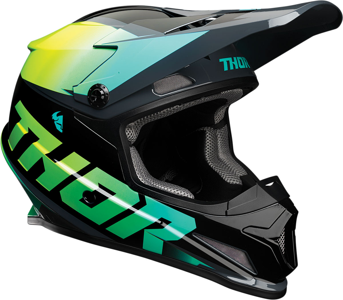 Thor MX Motocross 2021 Sector Fader Helmet (Acid/Teal) S (Small) eBay