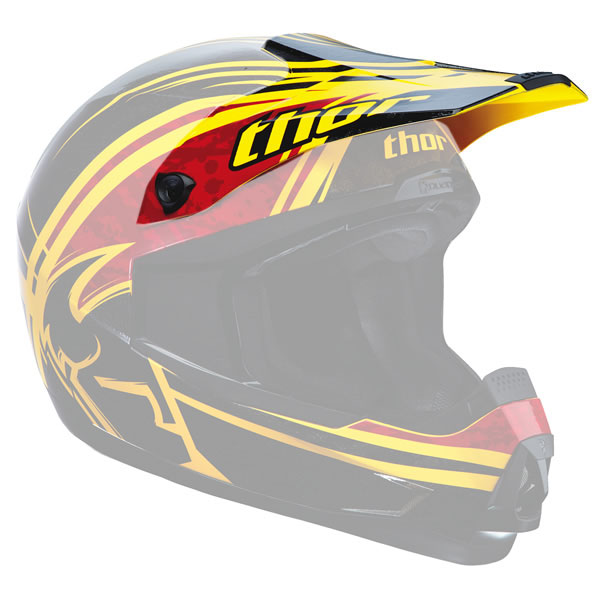 Thor Visor Kit for Quadrant Splatter Youth Helmet (Yellow/Re