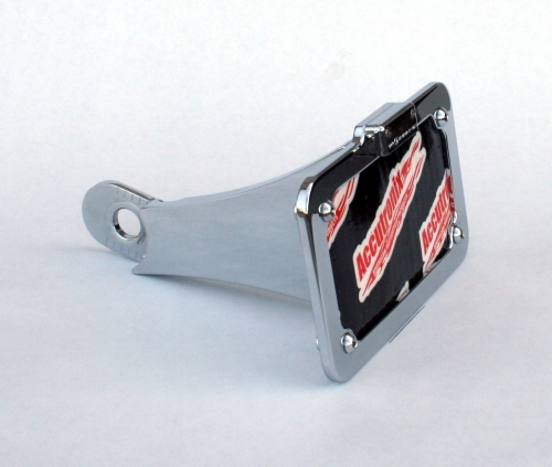MeanCycles HORIZONTAL OR VERTICAL CHROME SIDE MOUNT LICENSE PLATE KIT