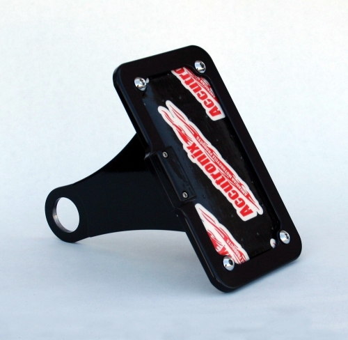 MeanCycles HORIZONTAL OR VERTICAL BLACK SIDE MOUNT LICENSE PLATE FOR