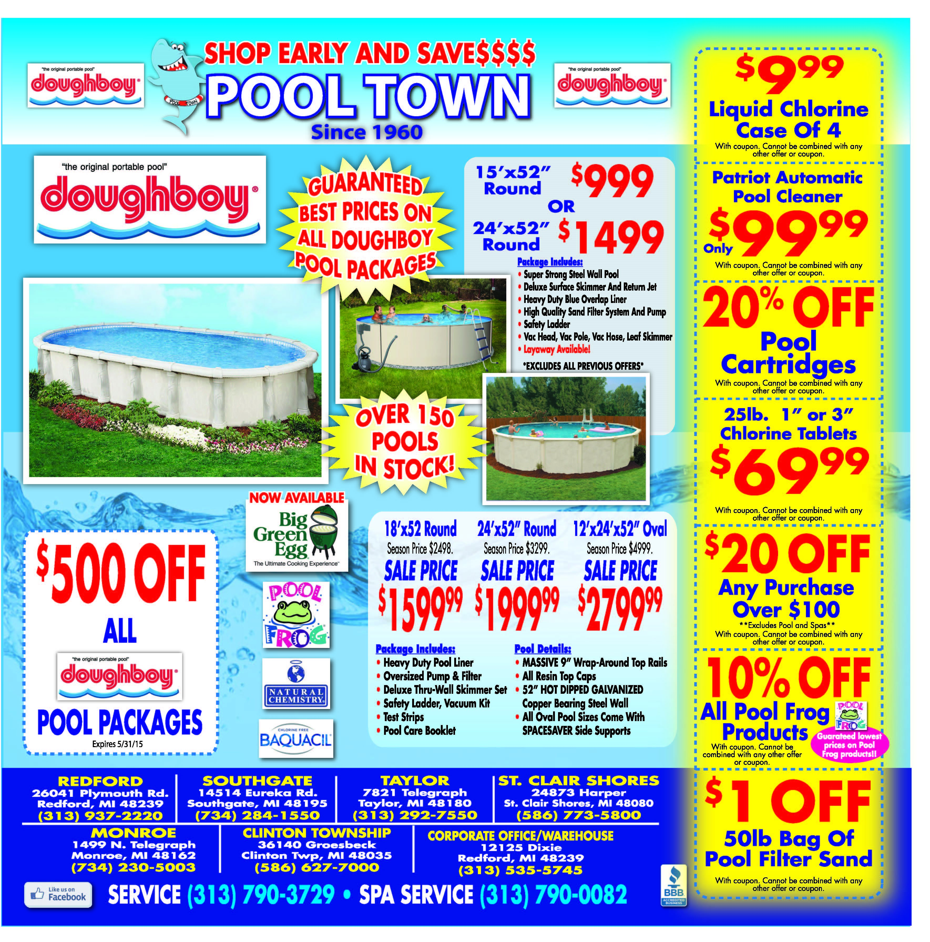 Special Spring Offers 2015 Pool Town