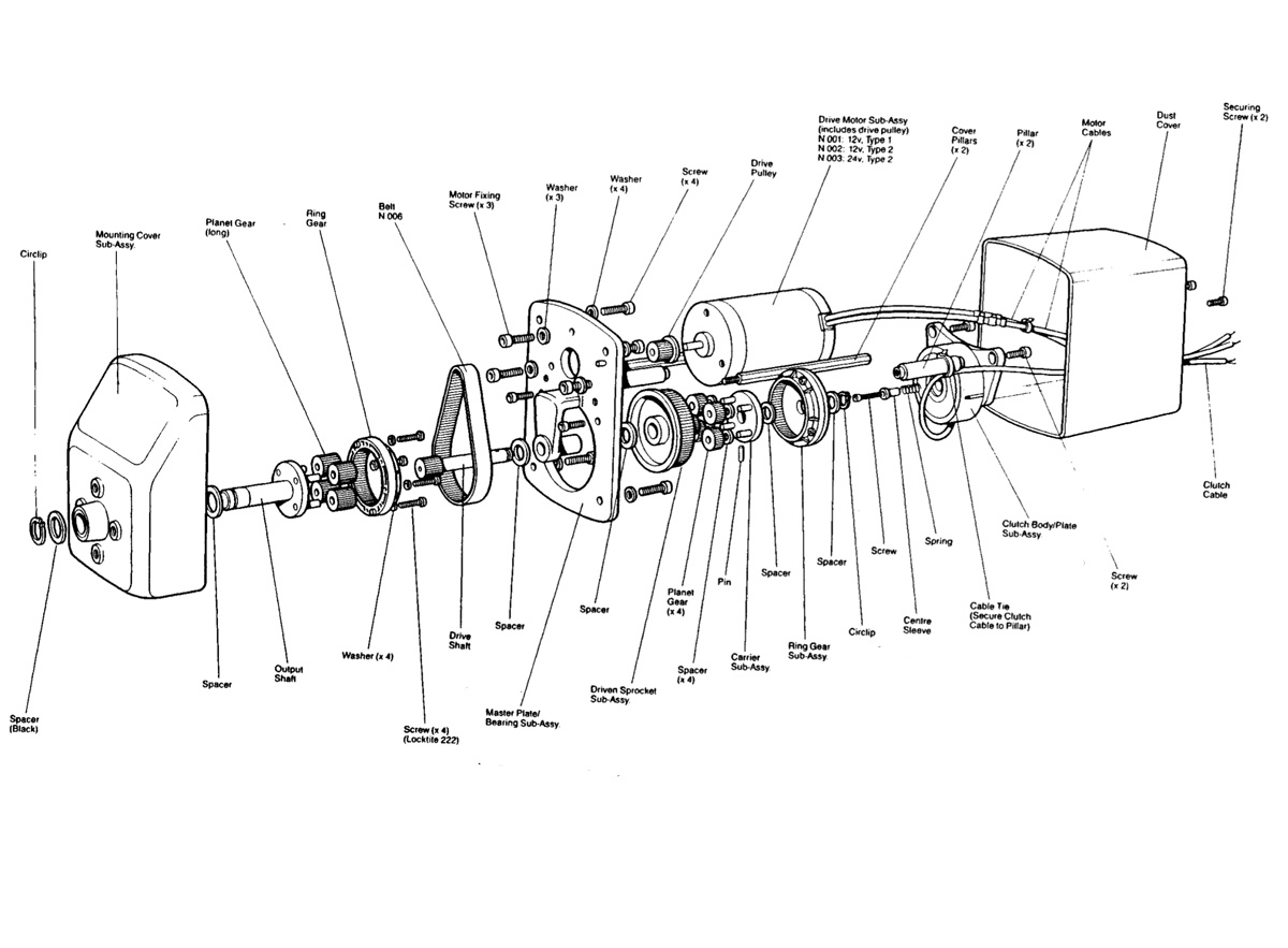Raymarine Type 1 Linear Drive Motor N001 Hudson Marine Electronics