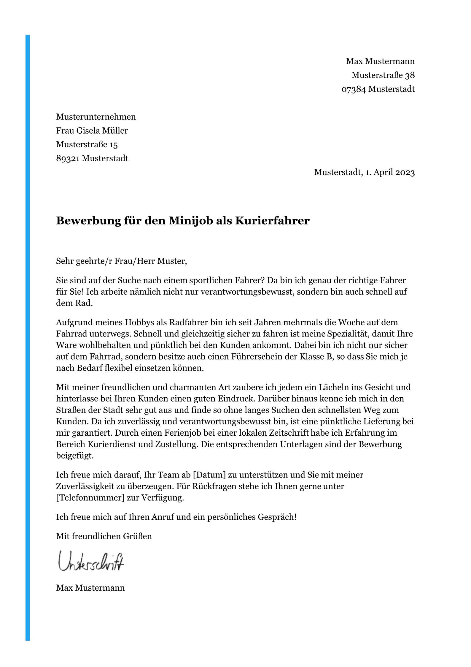Spule aushändigen Geld schriftliche bewerbung schreiben Kunst Potenzial