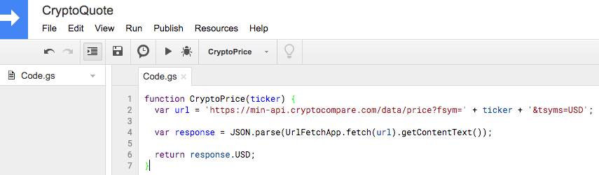 Get Real Time Crypto Prices Inside Google Sheets Crypto Portfolio