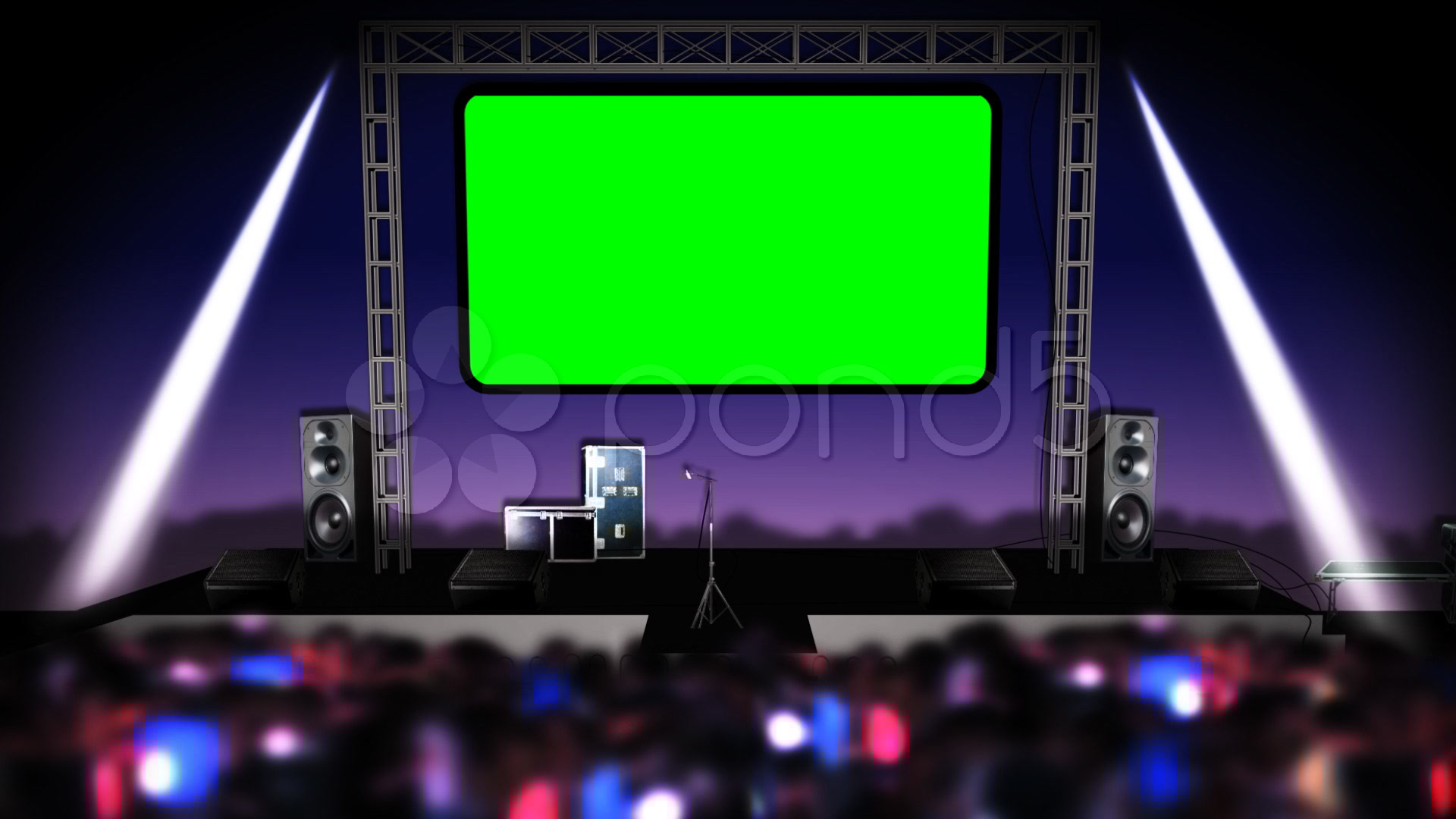 Looping Concert Stage With Green Screen Stock Video 000511995 HD