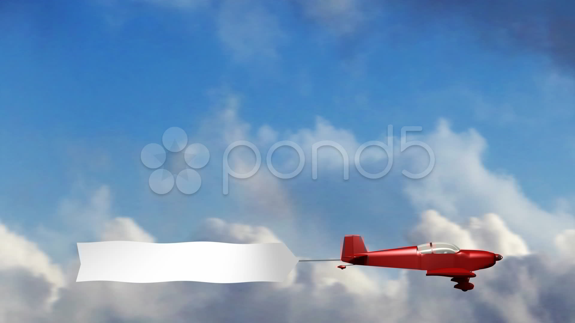 Airplane Banner (Blank) Loop Stock Video 9929677 HD Stock Footage