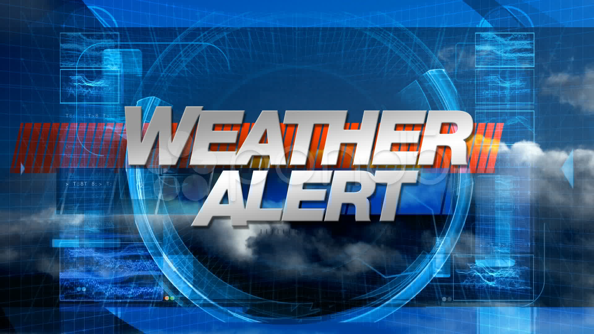 Weather Alert Broadcast Graphics Title Stock Video 9953403 HD Stock