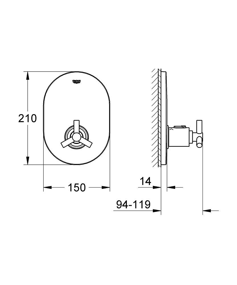 Grohe Atrio 19392000 Shower Valve Shower valves Bathrooms And