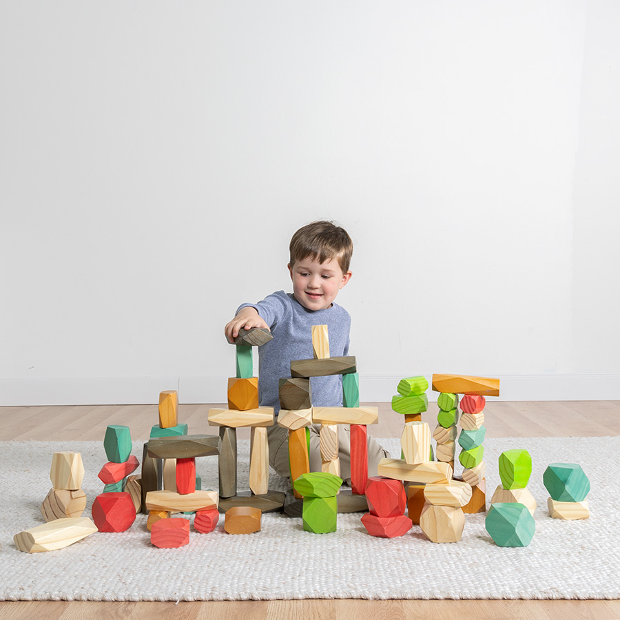 Montessori Woodwerks Nature Blocks 75pc set Fat Brain Toys