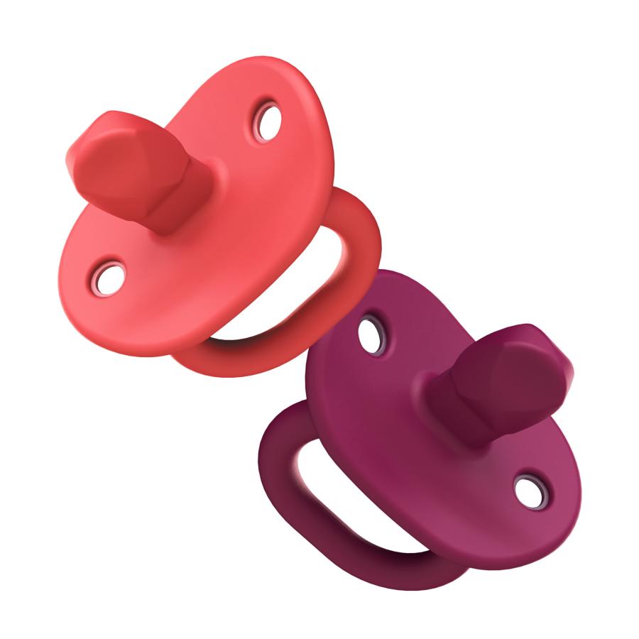 Boon JEWL Orthodontic Silicone Pacifier Stage 2 Pink (2pk)
