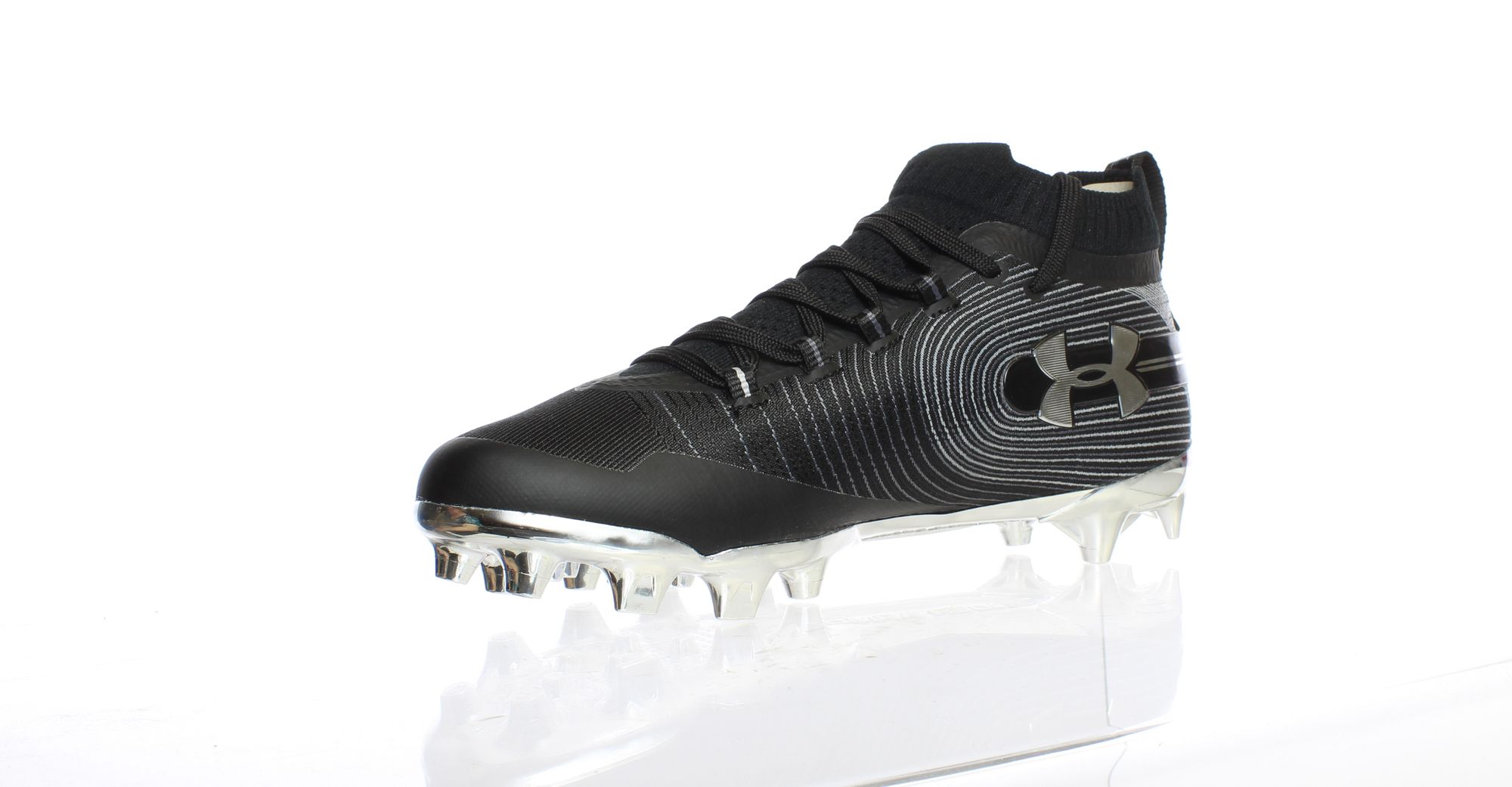 Under Armour Mens Spotlight Mc Black/Black Lacrosse Cleats Size 9