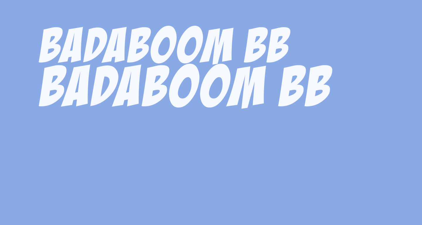 BadaBoom BB free Font What Font Is