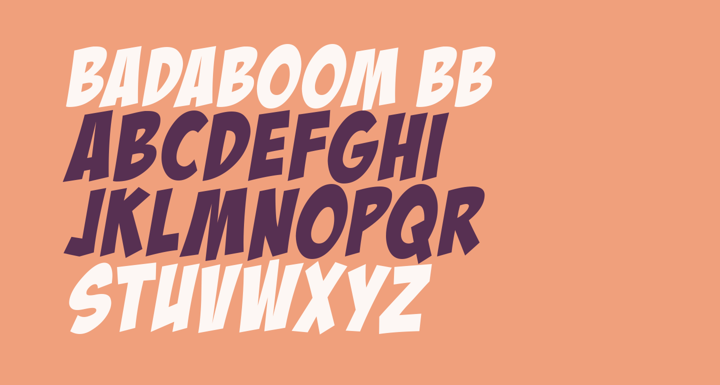 BadaBoom BB free Font What Font Is