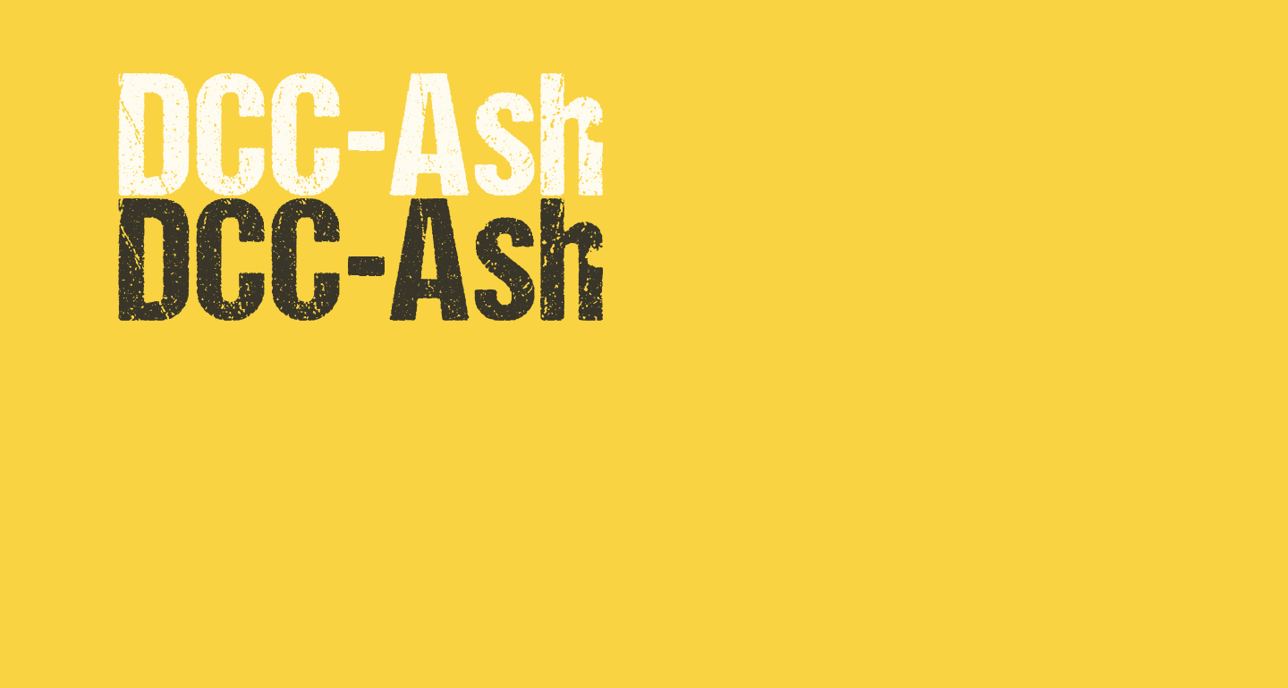 DCCAsh free Font What Font Is