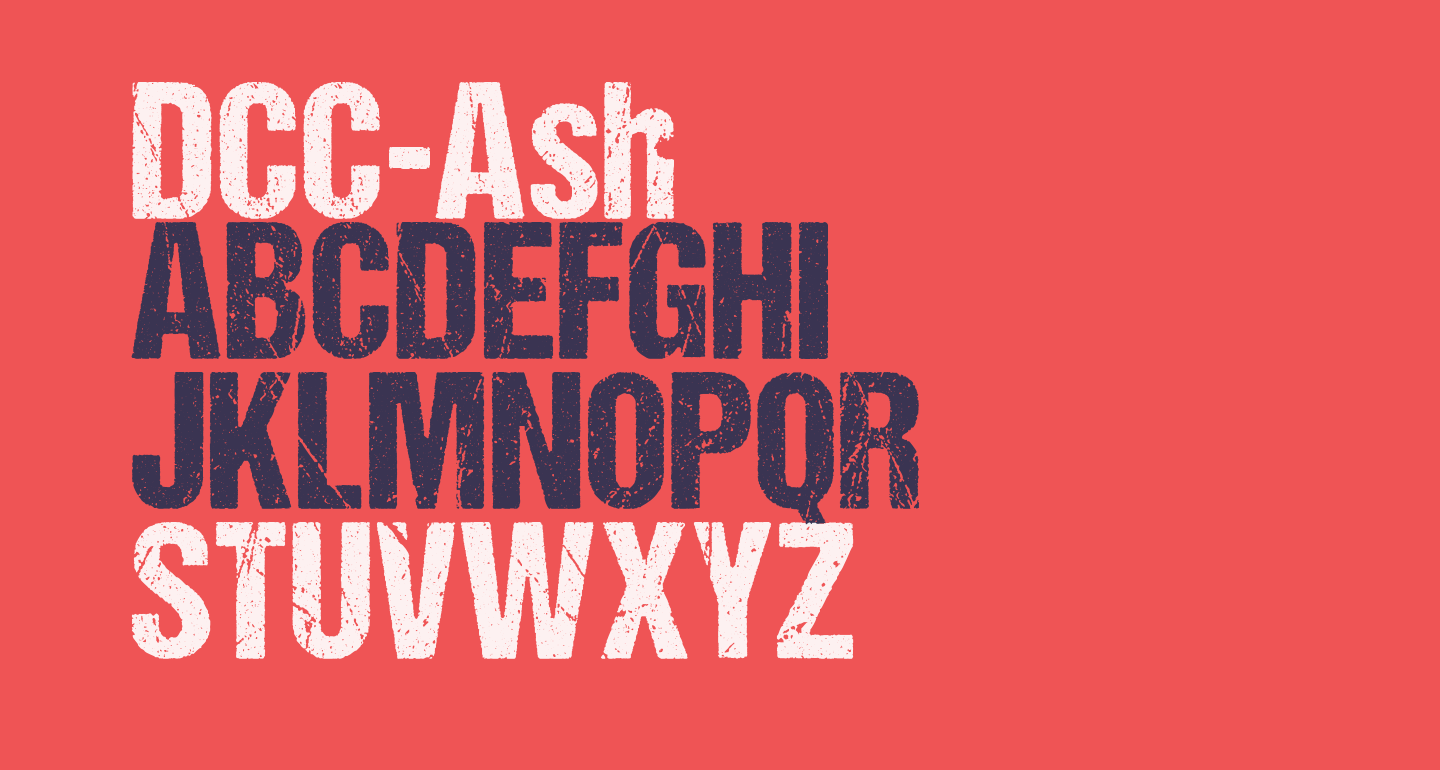 DCCAsh free Font What Font Is