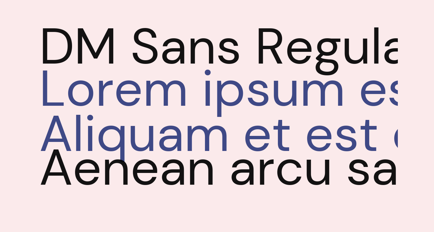 DM Sans Regular free Font What Font Is