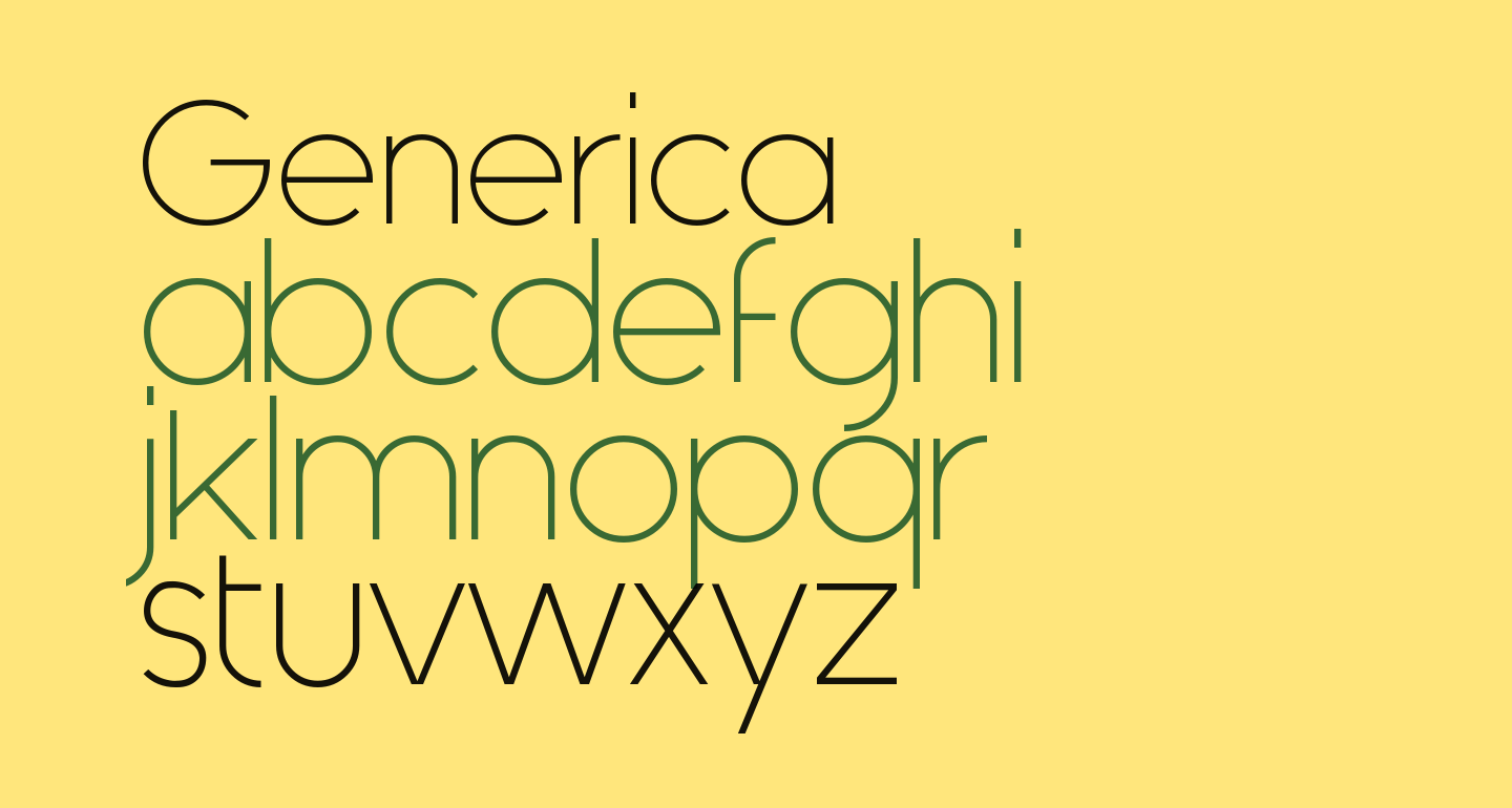 Generica free Font What Font Is