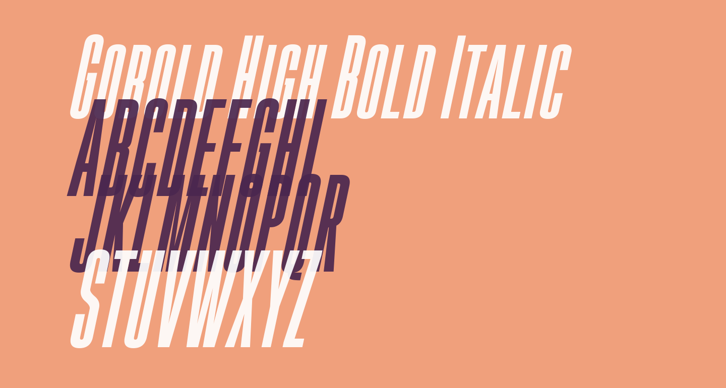 Gobold High Bold Italic free Font What Font Is