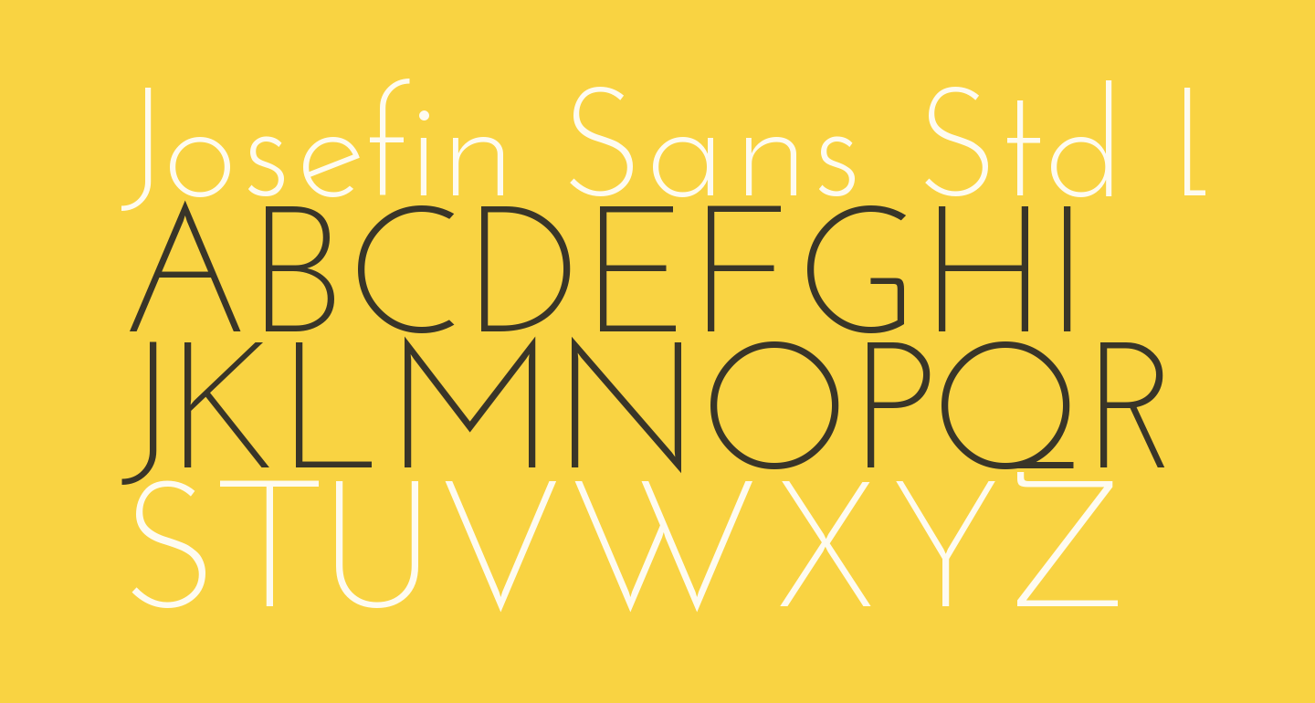 Josefin Sans Std Light free Font What Font Is