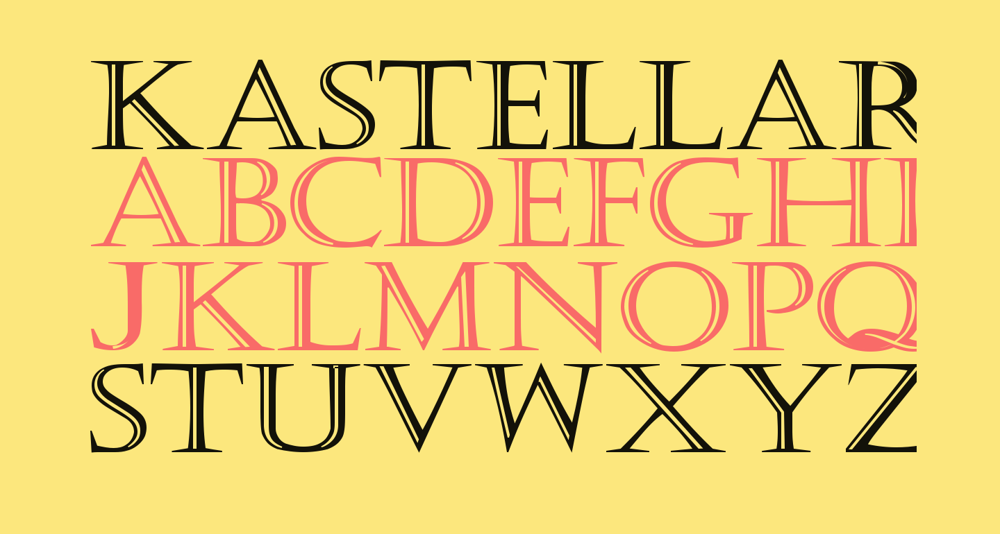 Kastellar Bold free Font What Font Is