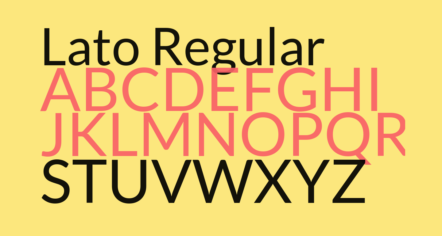Lato Regular free Font What Font Is