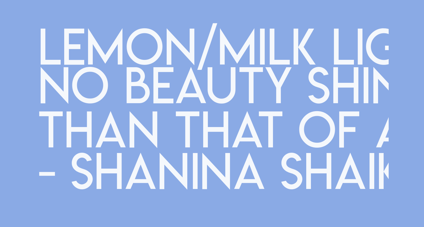 Lemon/Milk light free Font What Font Is