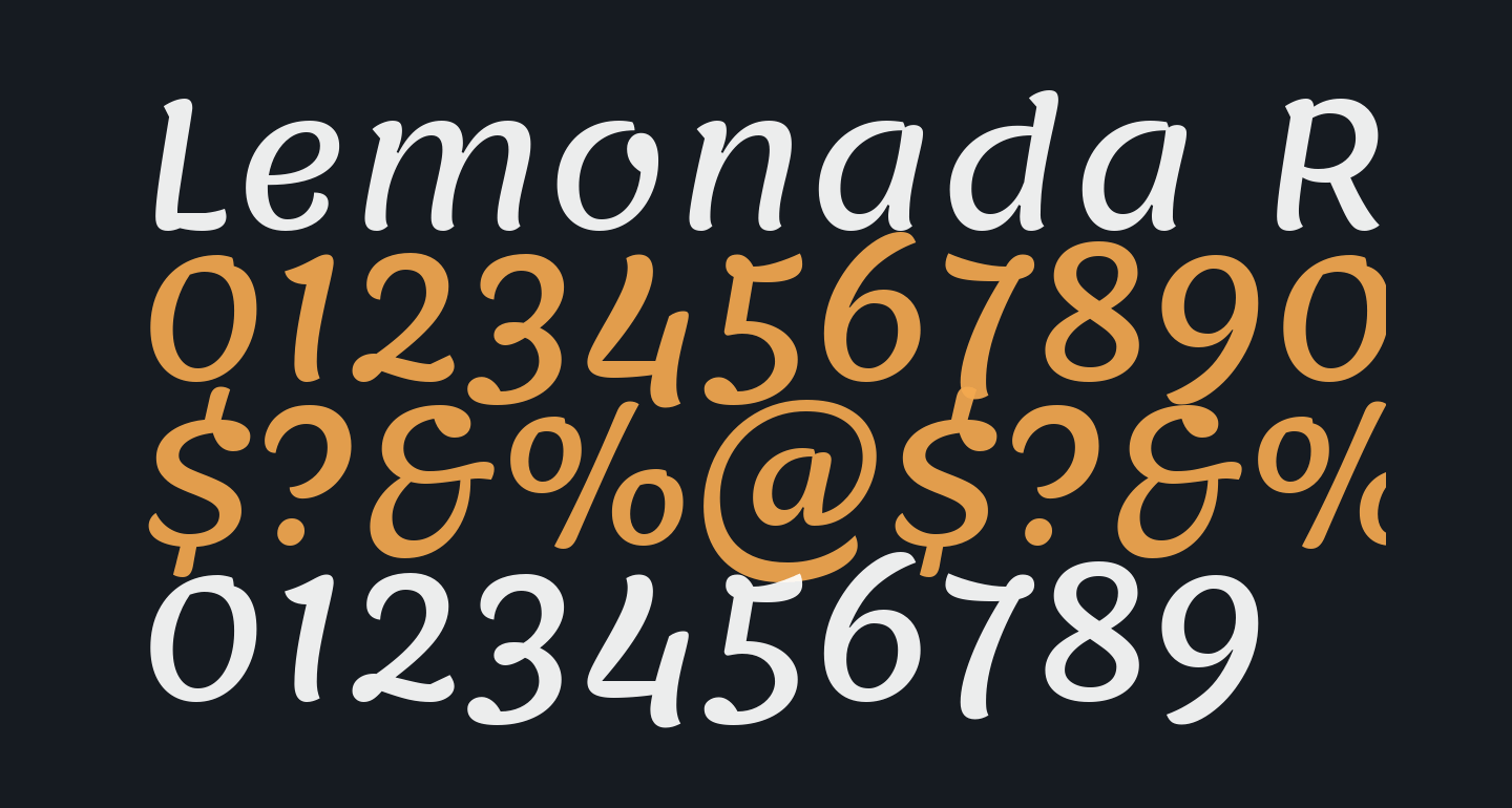 Lemonada Regular free Font What Font Is